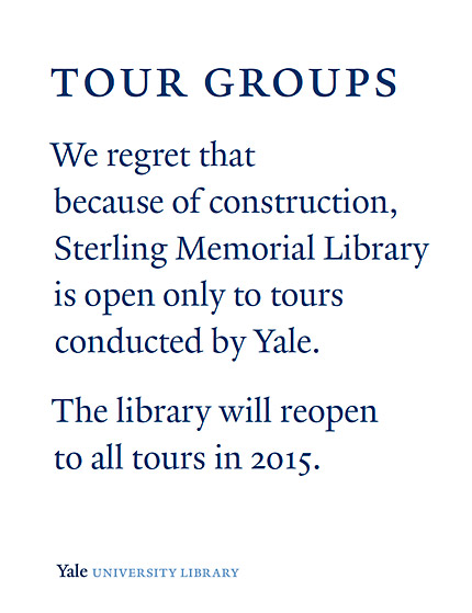 Library signage example.